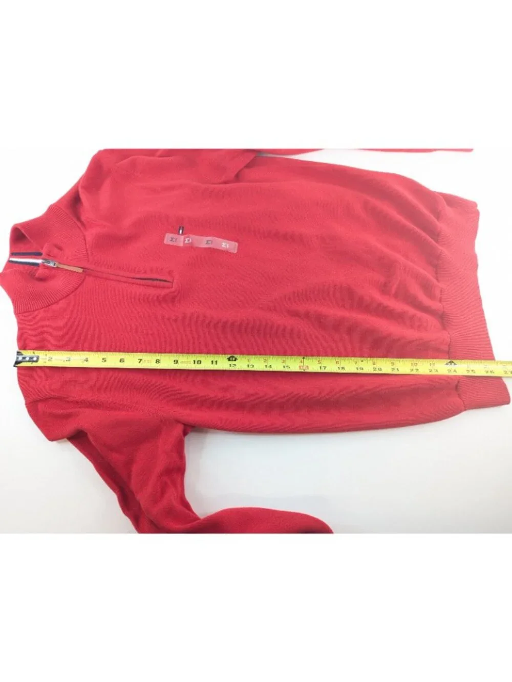 Tommy Hilfiger Men’s Medium Quarter-Zip Sweater Red Pullover NWT MSRP $80